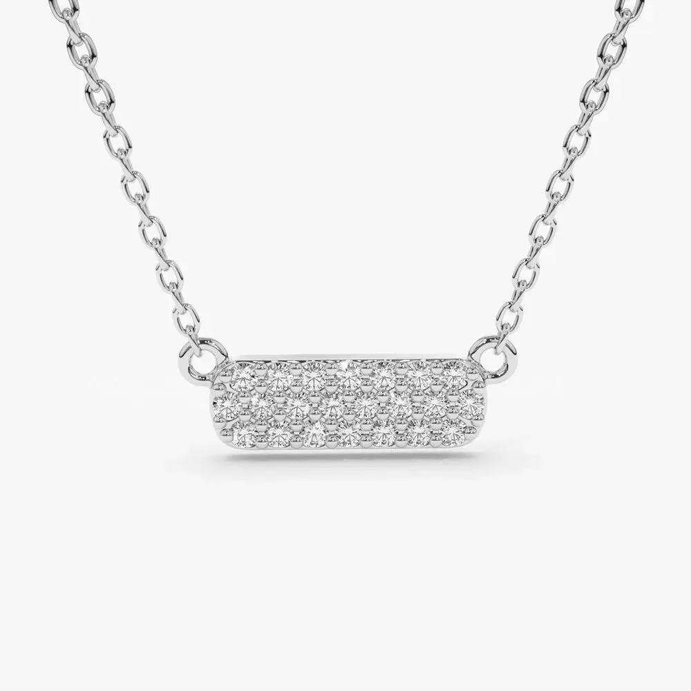 0.11CTW Diamond Bar Necklace