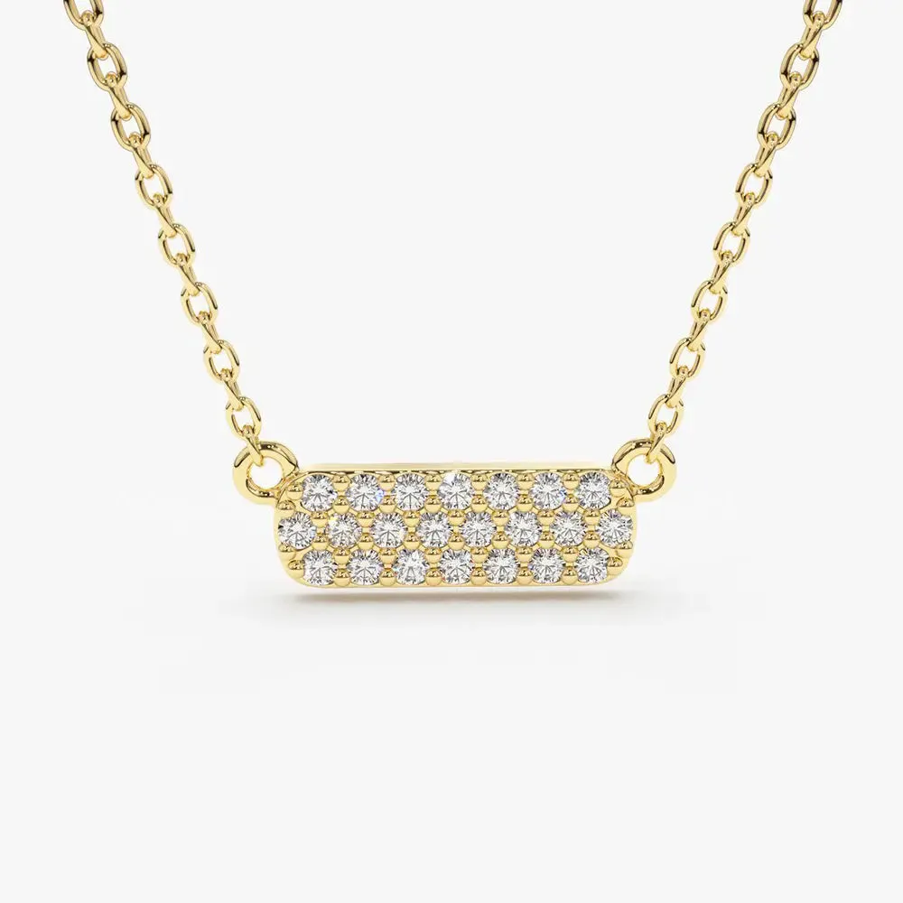 0.11CTW Diamond Bar Necklace