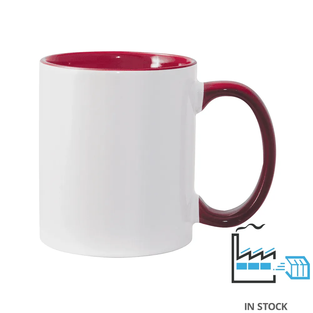 11 oz Inner & Handle Colored Mug - Maroon