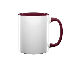 11 oz Inner & Handle Colored Mug - Maroon