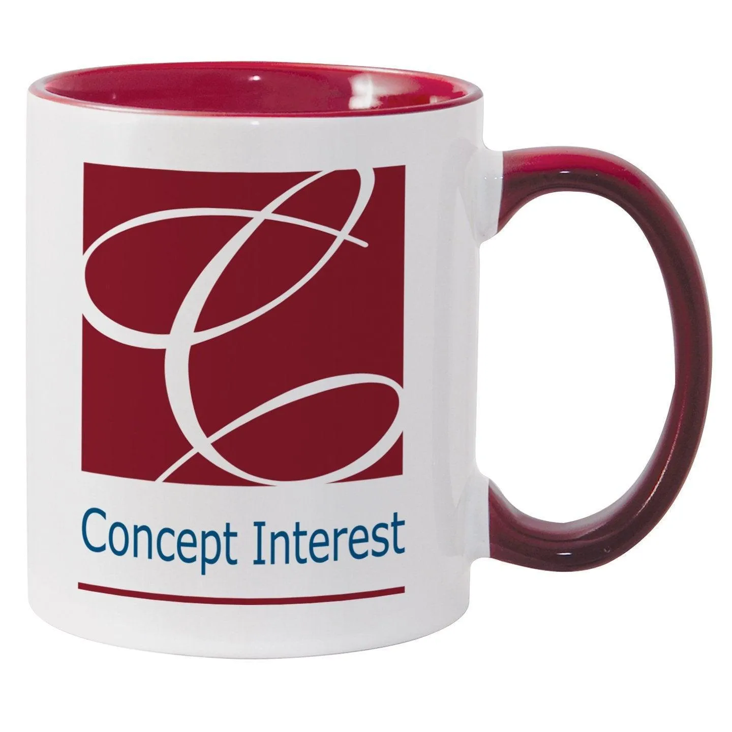 11 oz Inner & Handle Colored Mug - Maroon