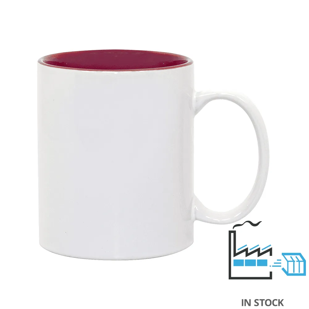 11 oz Two Tone Colored Mug - Maroon