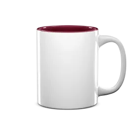 11 oz Two Tone Colored Mug - Maroon