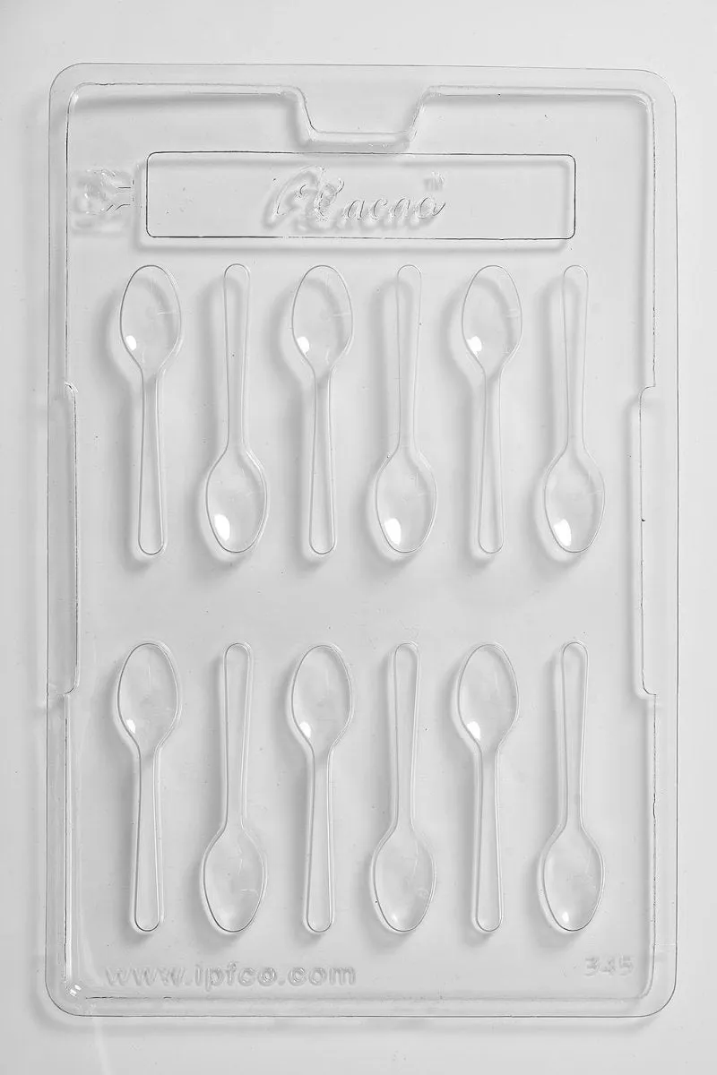 12 Cavity Spoons Chocolate/Sweet/Soap/Plaster/Bath Bomb Mould (12 cavity)