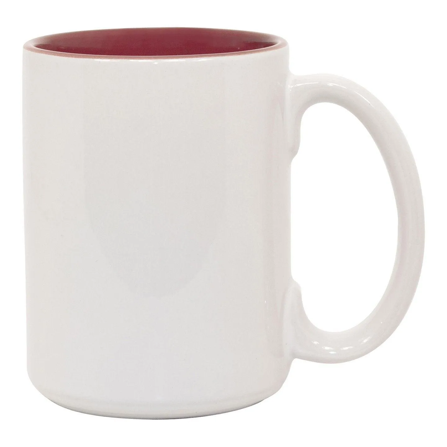 15 oz Two Tone Colored Mug - Maroon