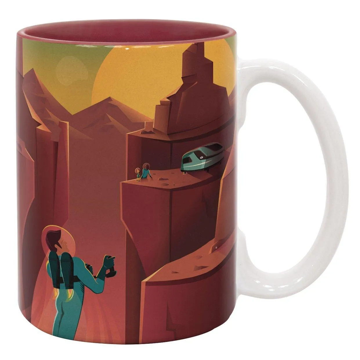 15 oz Two Tone Colored Mug - Maroon