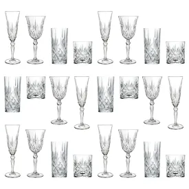 24pc Melodia Glassware Set - By RCR Crystal