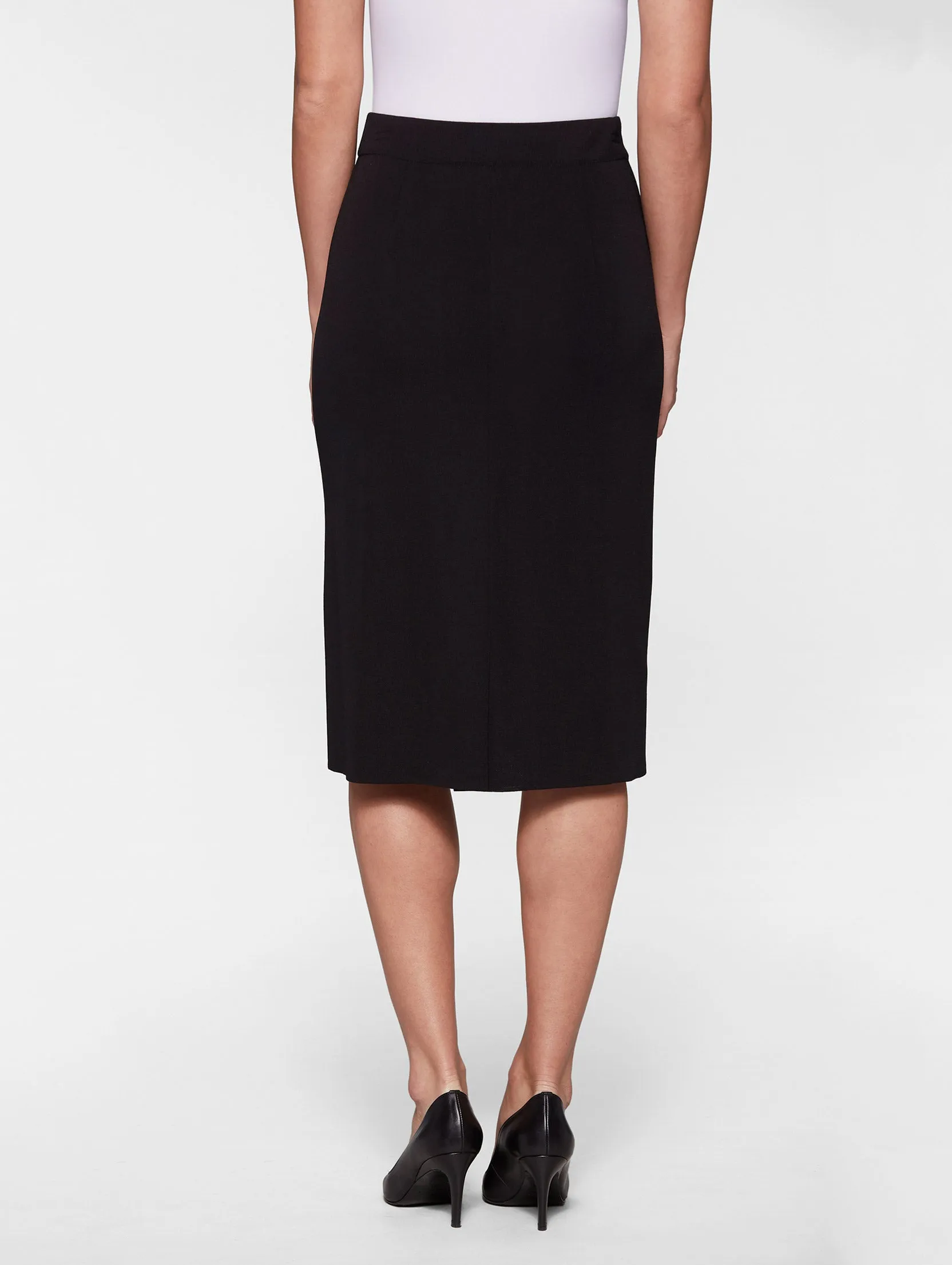 27" Straight Knit Skirt, Black