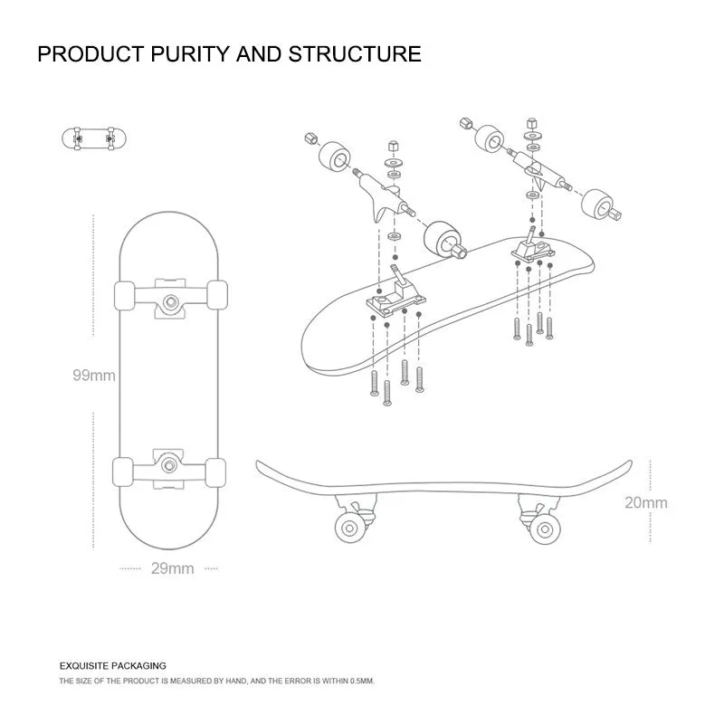 28mm Professional Fingerboards Set