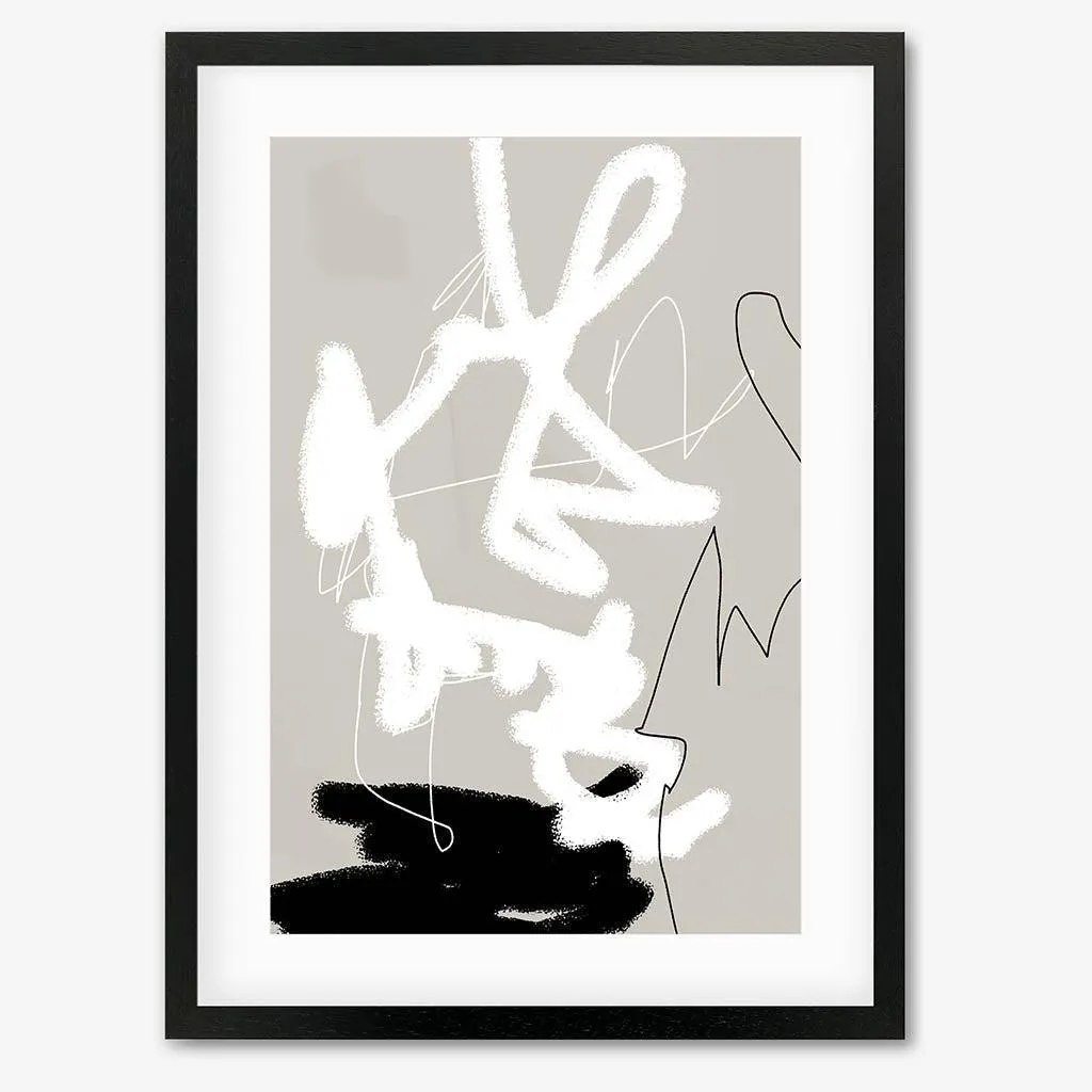 Abstract Lines on Beige Framed Art