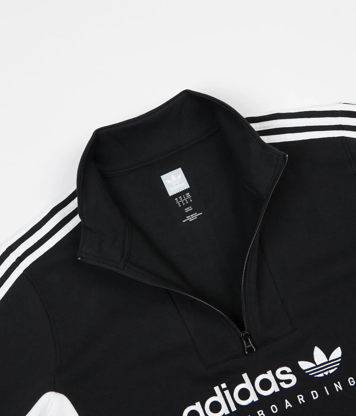 Adidas Apian Zip Neck Sweatshirt - Black / White / Active Blue