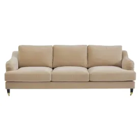 Aerin 3 Seater Sofa - Taupe Velvet 2.26m