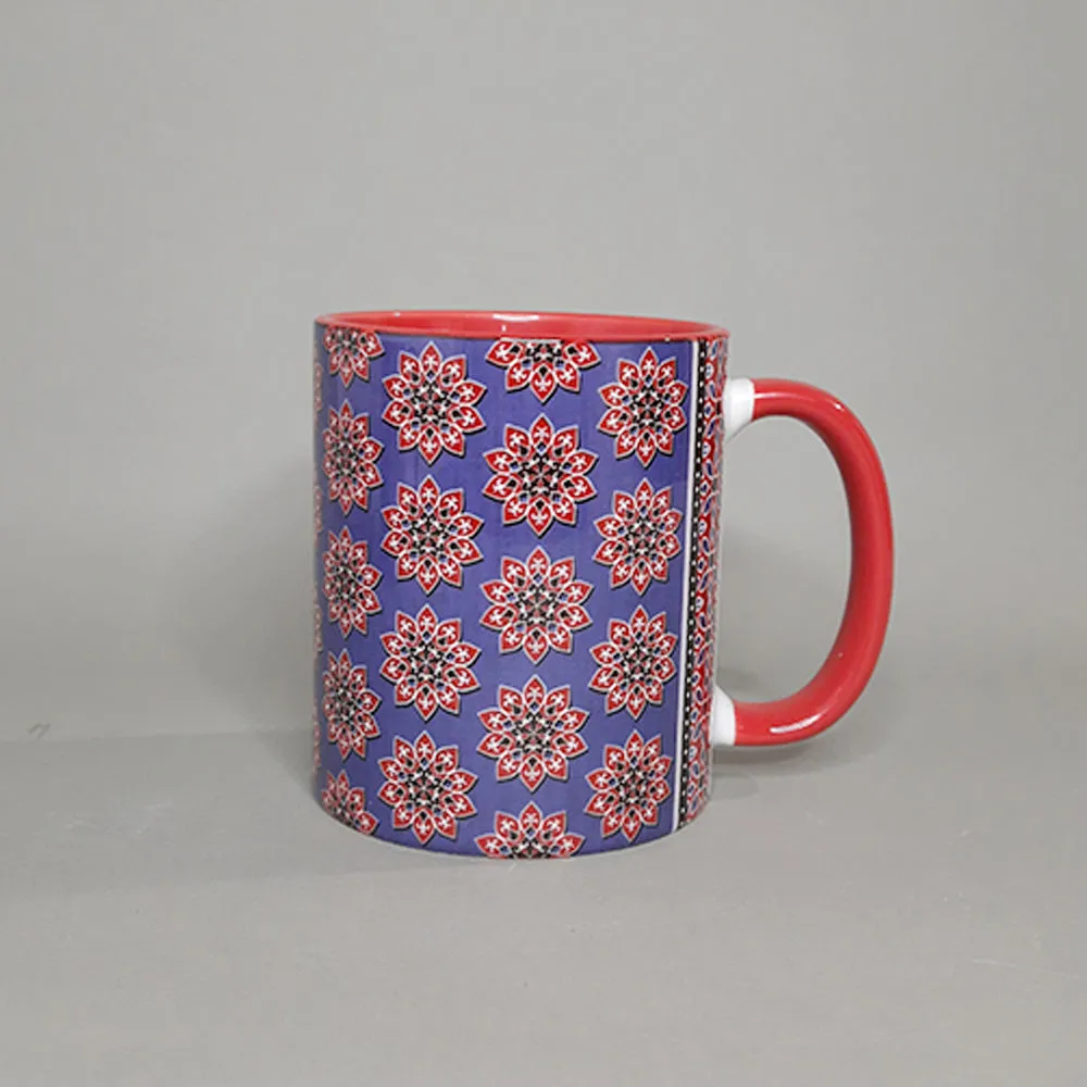 Ajrakh Coffee Mugs Set of 2 (300 ml each)