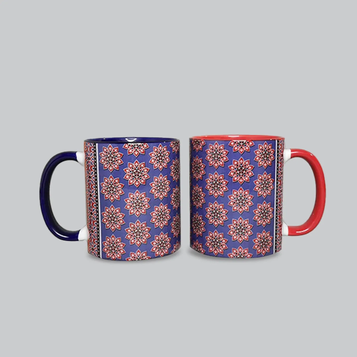 Ajrakh Coffee Mugs Set of 2 (300 ml each)