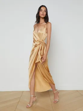 Amilia Silk Wrap Dress