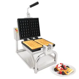 AP-31 Belgian Waffle Maker Thick | Belgian Waffle Iron Commercial | Rotating | 2 Pcs | Rectangular