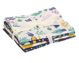 Aqua Adventure 4 Piece Cotton Fat Quarter Bundle