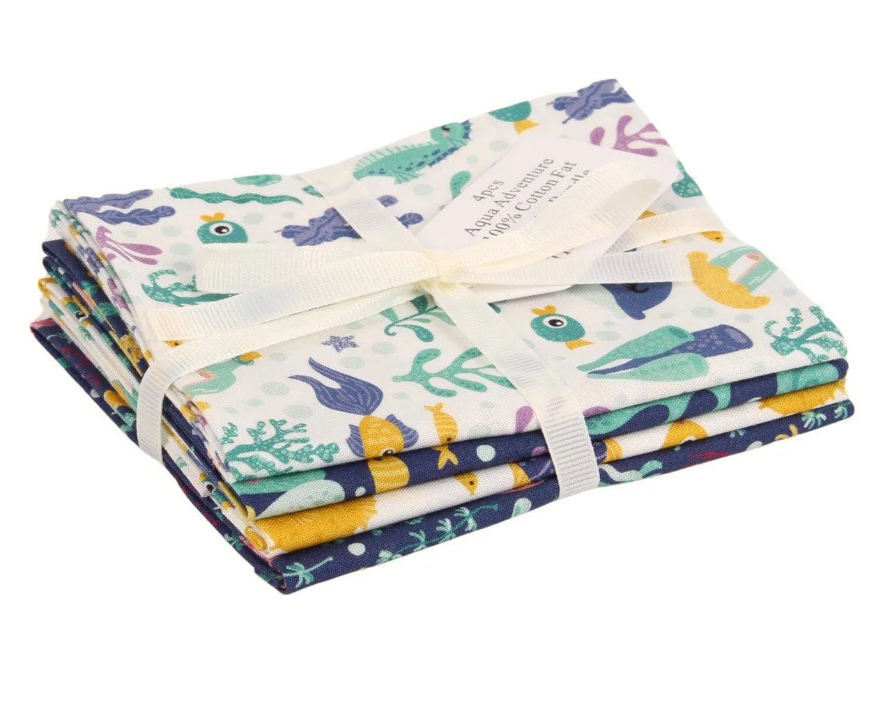 Aqua Adventure 4 Piece Cotton Fat Quarter Bundle