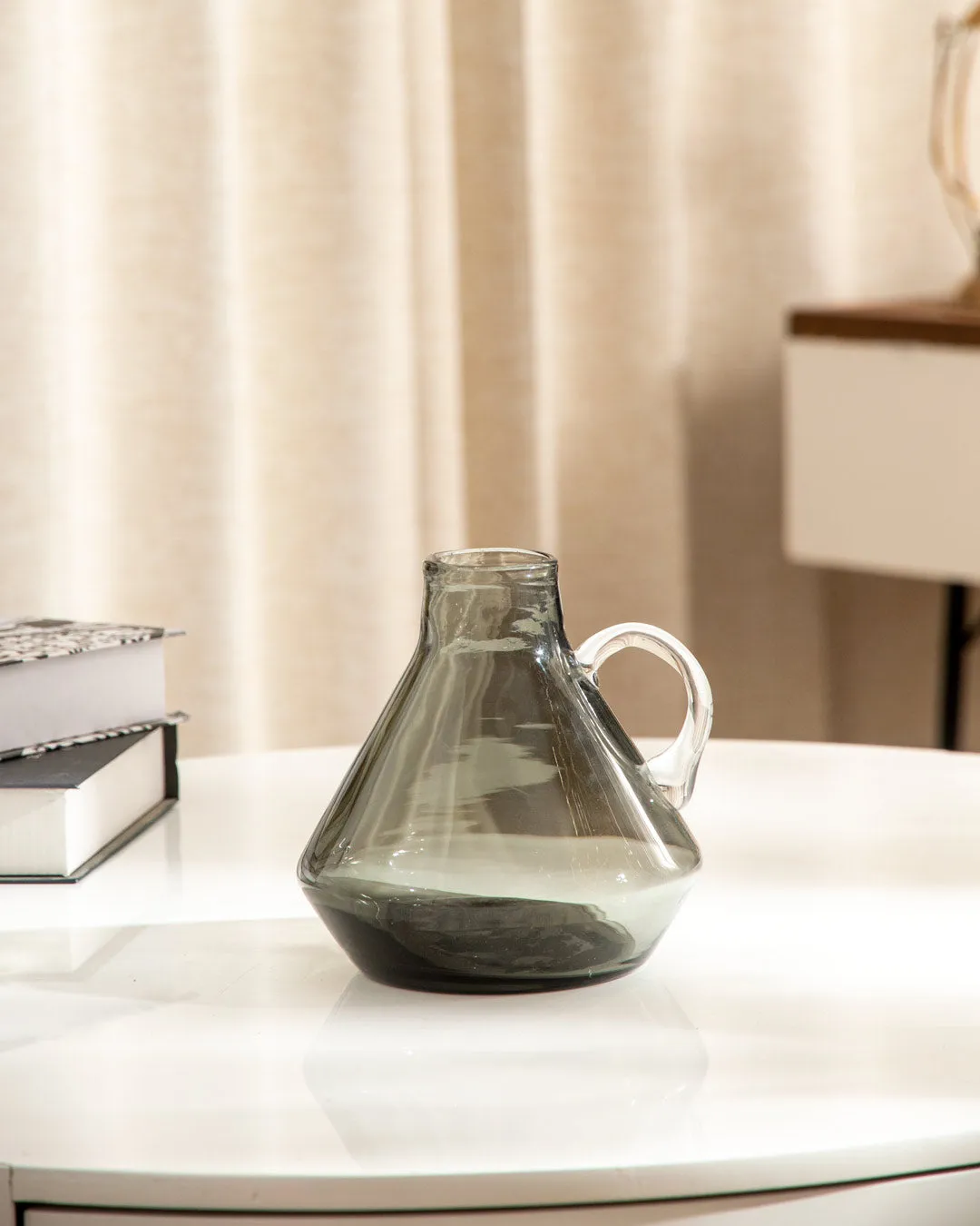 'Artful Glass' Decanter Glass Vase - Smoke