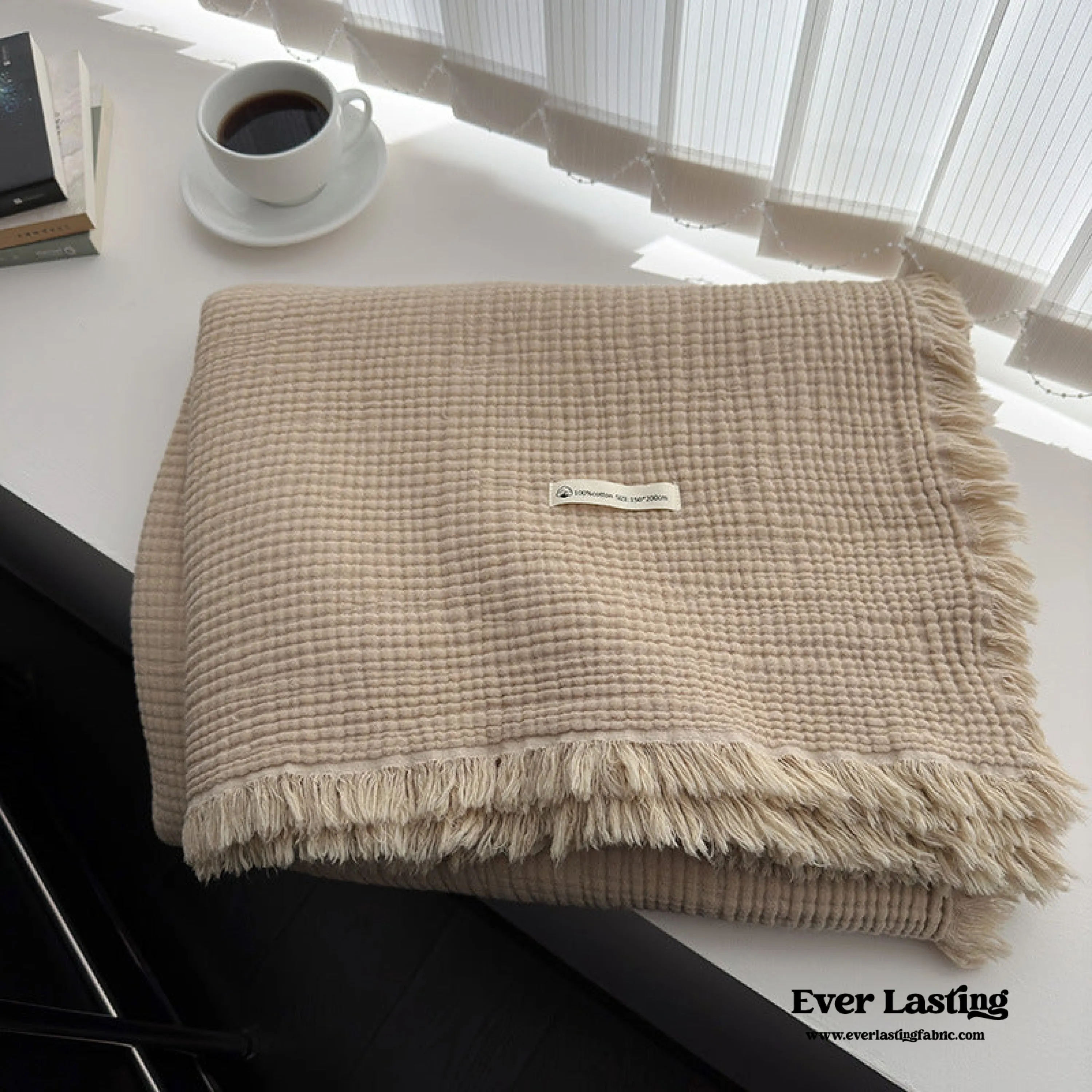 Assorted Latte Breathable Blanket / Caramel