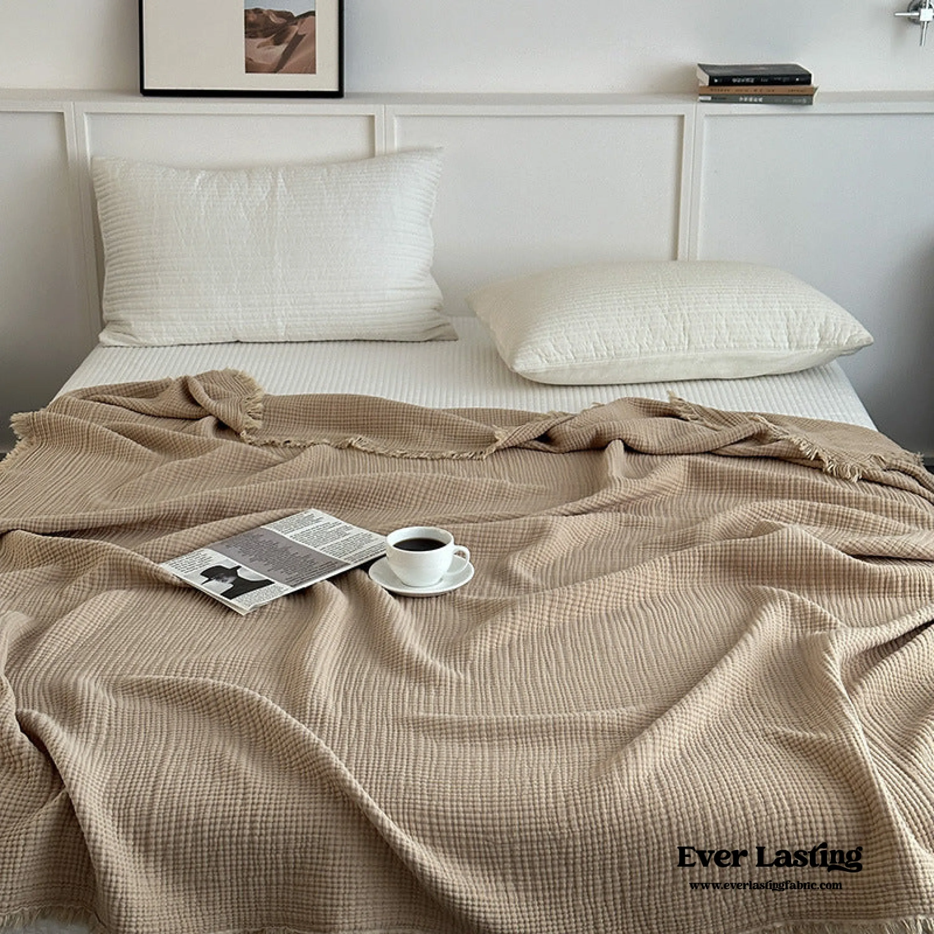 Assorted Latte Breathable Blanket / Caramel