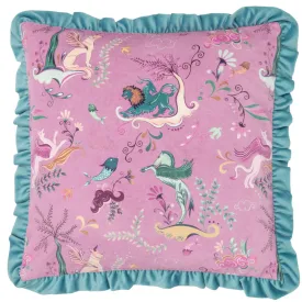 Athena Printed Velvet Cushion Lilac/Mineral