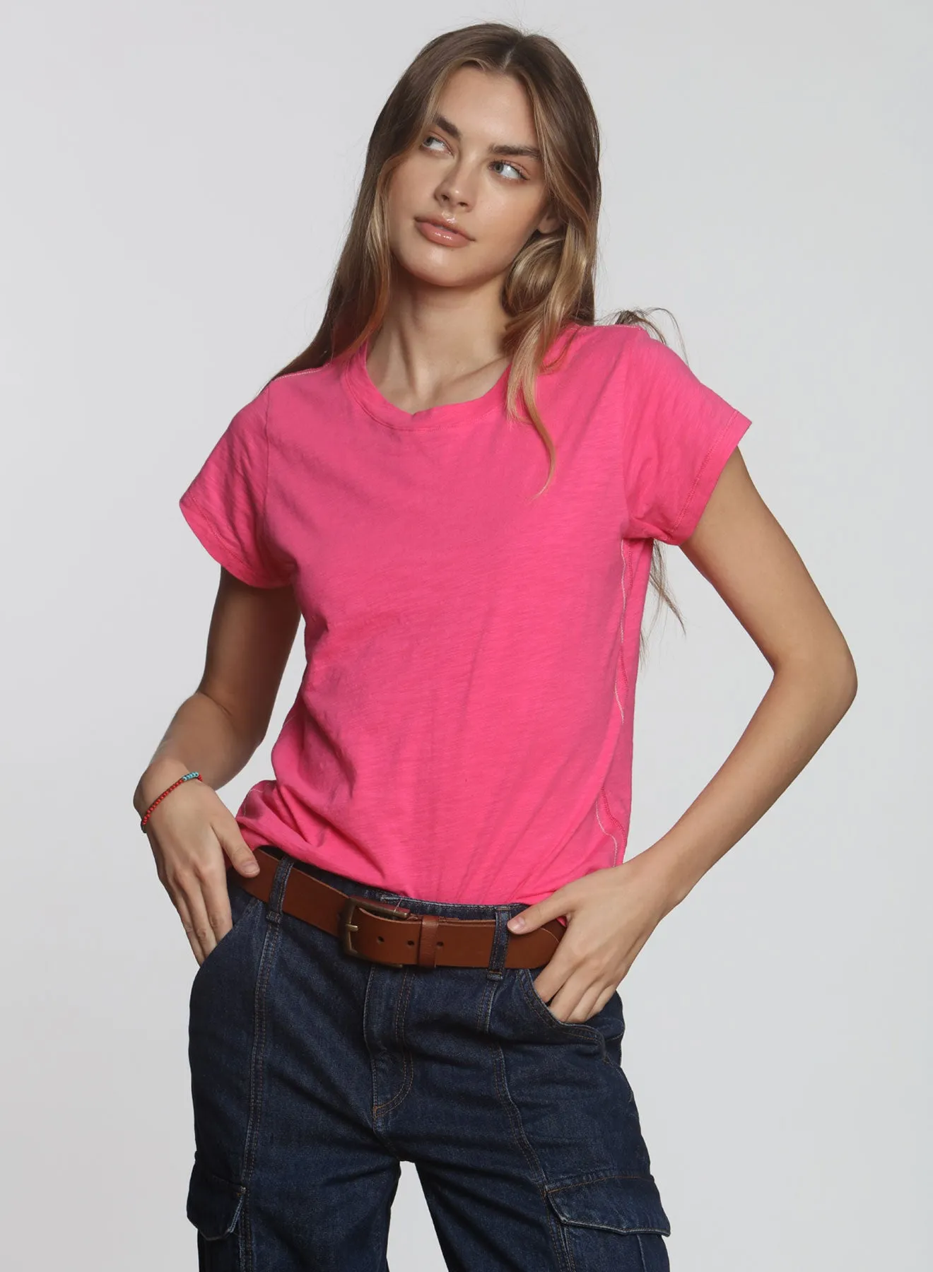 Ava Classic Tee - Hot Pink