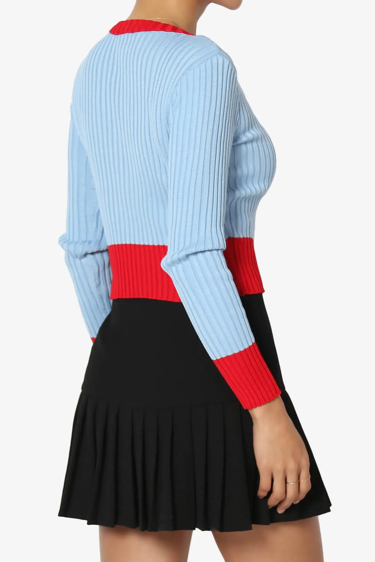 Avani Colorblock Ribbed Knit Top