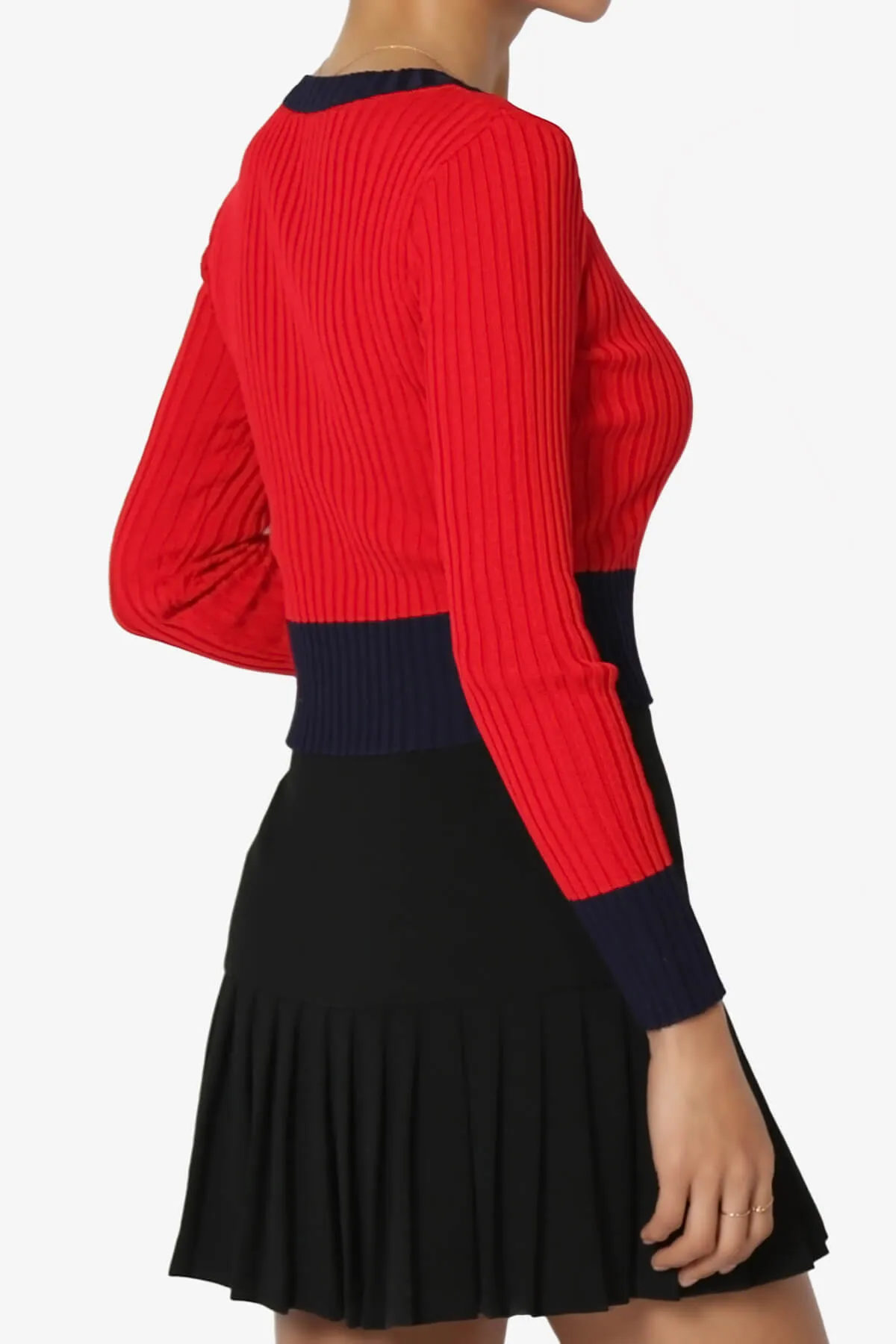 Avani Colorblock Ribbed Knit Top