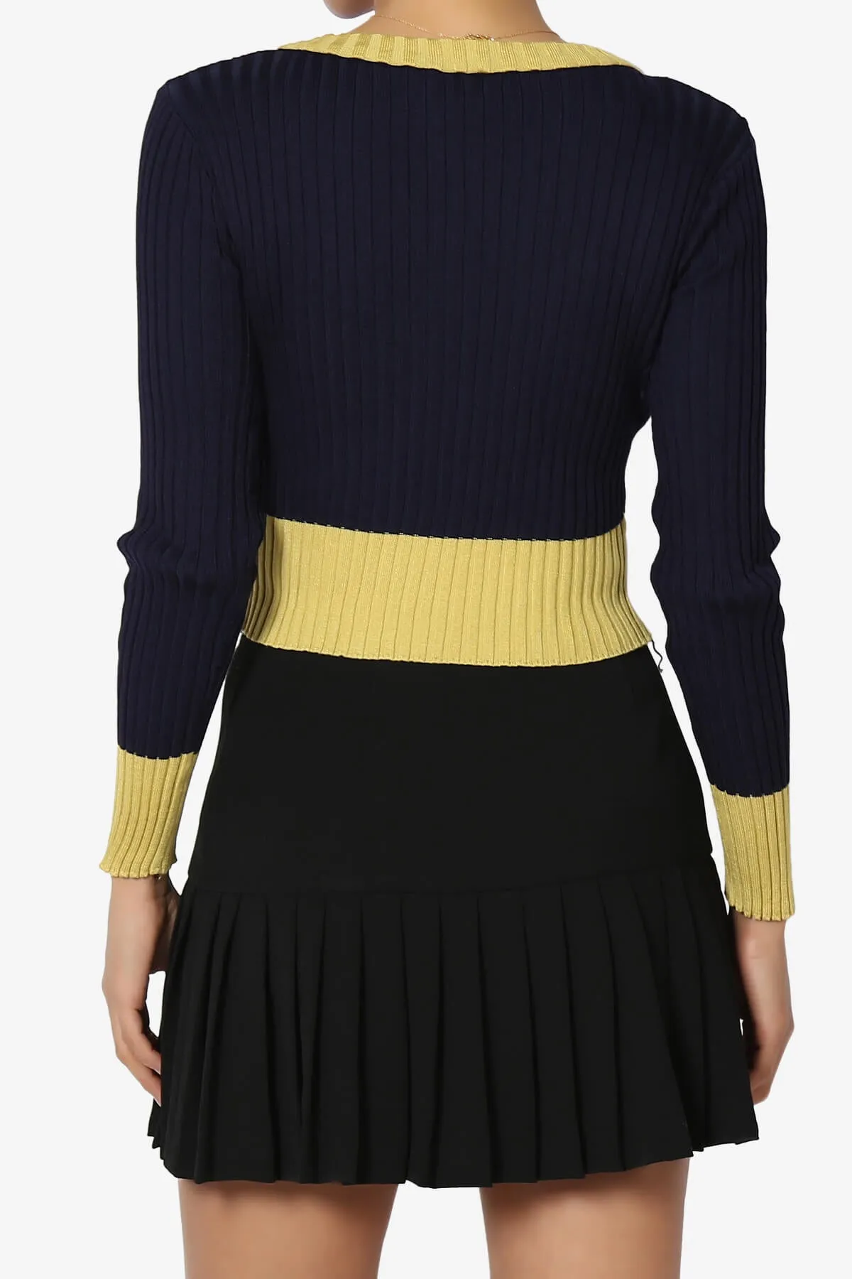 Avani Colorblock Ribbed Knit Top