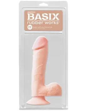 Ballsy Light Skin Tone Beige Flesh Dong with Suction Cup - 7.5 inches Realistic Dildo