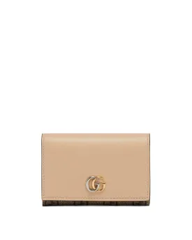 Beige GG Marmont Card Case