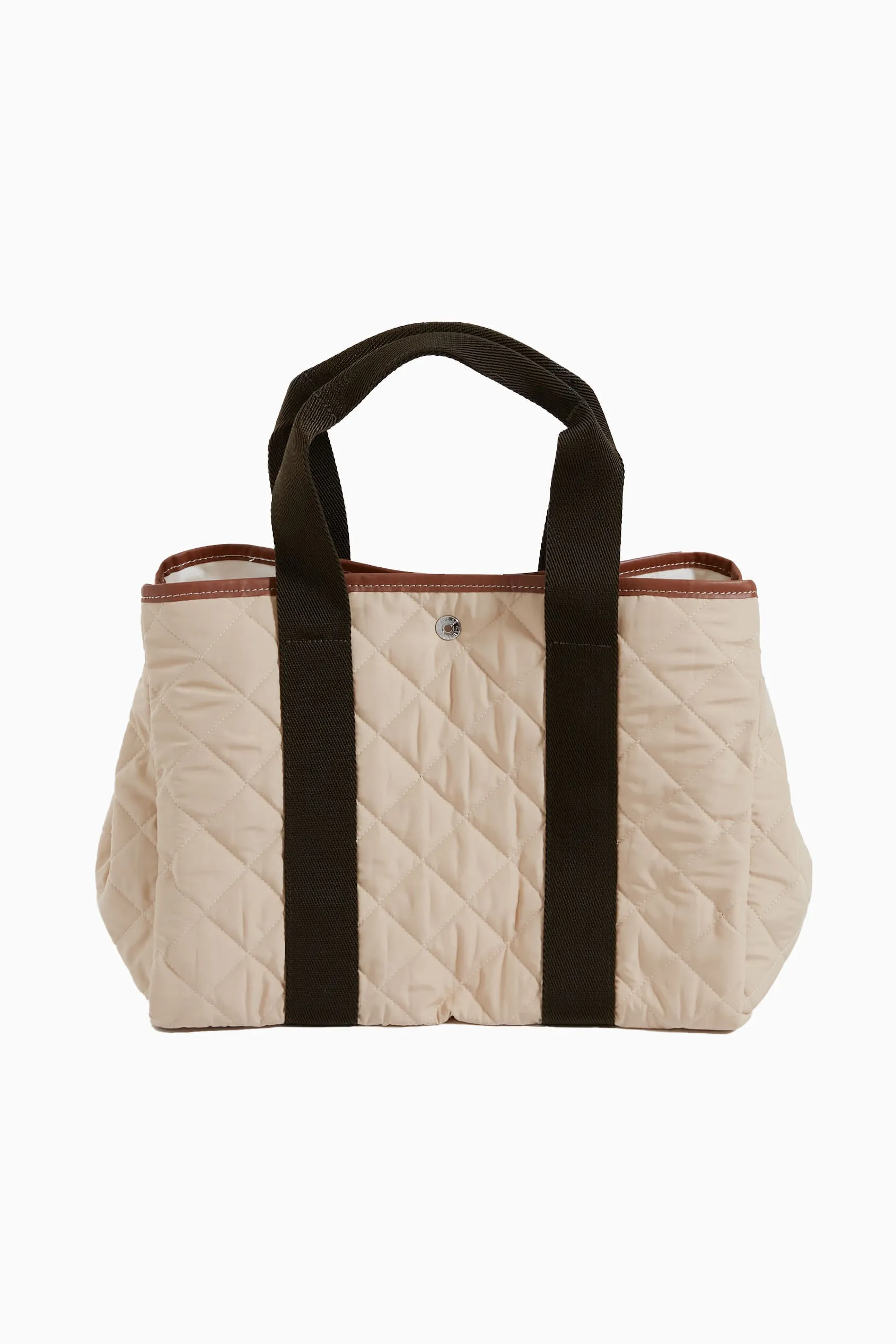 Beige Traversee M Quilted Tote