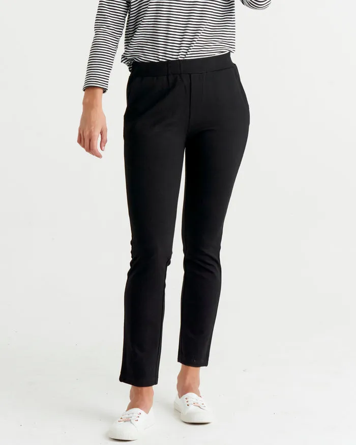 Betty Basics Au Revoir Ponte Pant Black