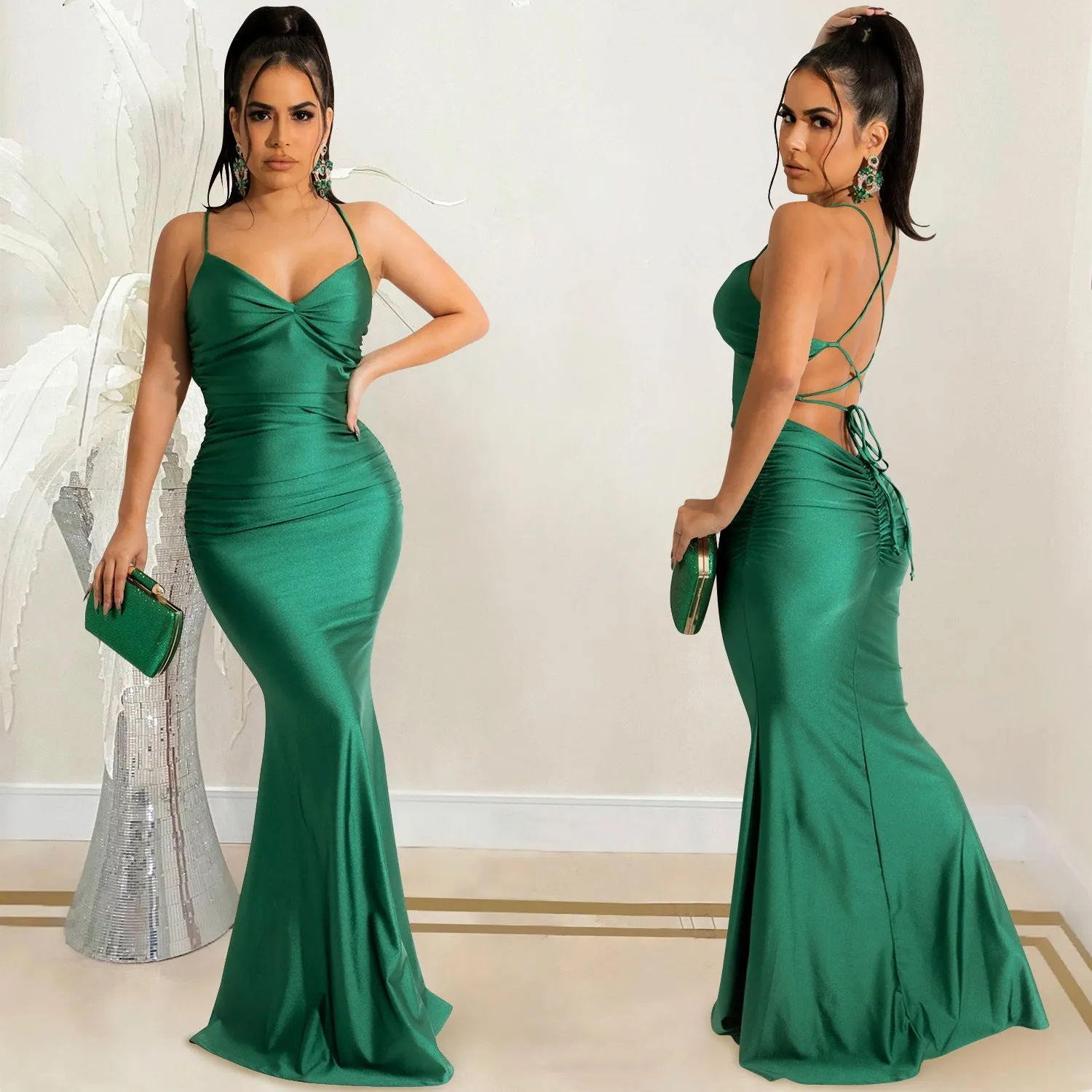 Bianca Ruched Stylish Mermaid Formal Dress