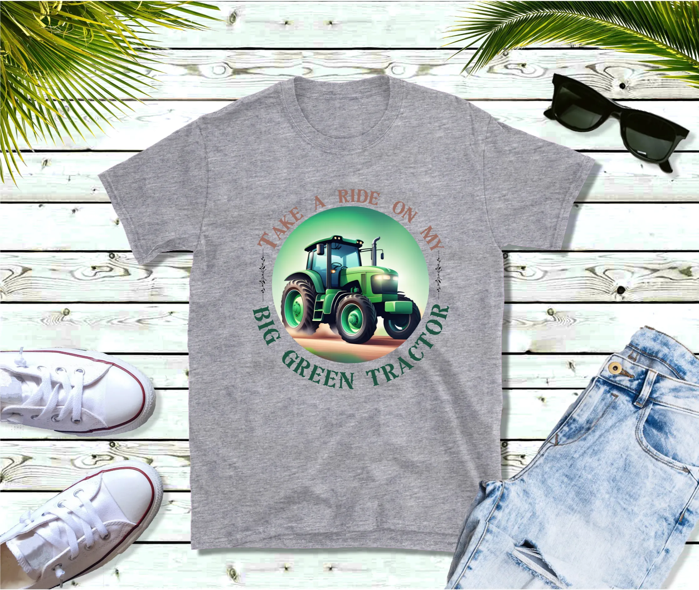 Big Green Tractor T-Shirt - Country music shirt, Western T-shirt, Tractor T-Shirt