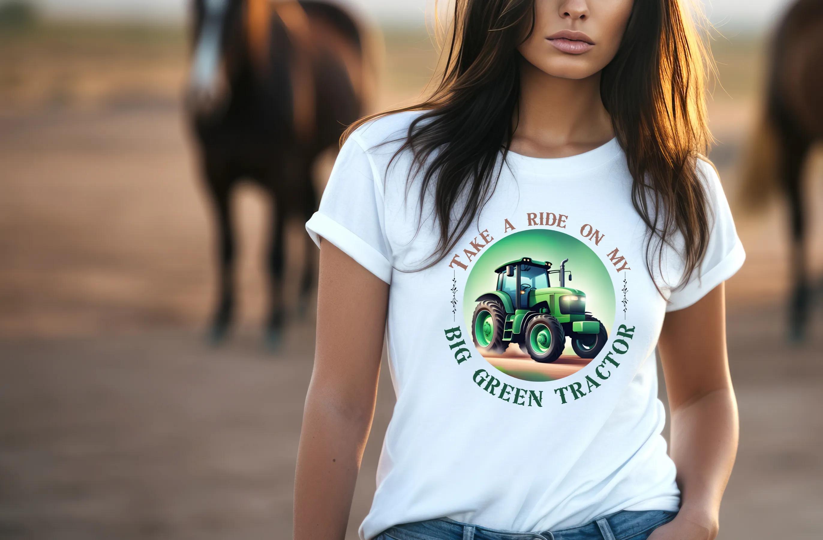 Big Green Tractor T-Shirt - Country music shirt, Western T-shirt, Tractor T-Shirt