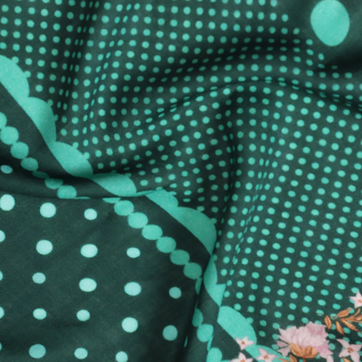 BINDU Wool Blend Polka Printed Stole