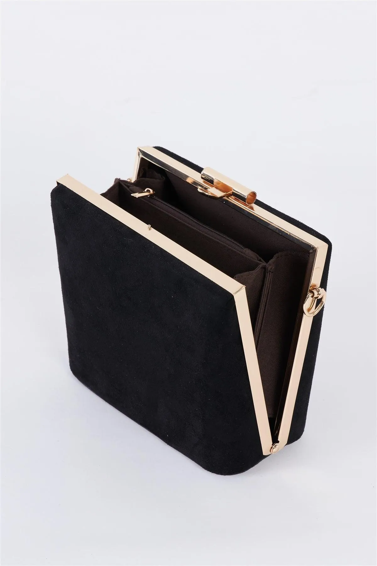 Black Chic Suede Clutch Bag /3 Bags