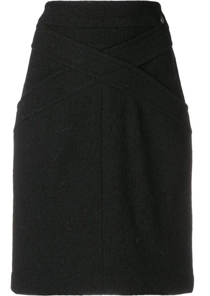 Black Crisscross Skirt