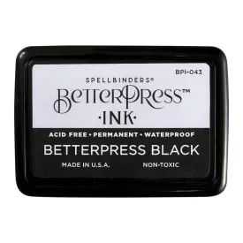 black full size ink pad by spellbinders betterpress