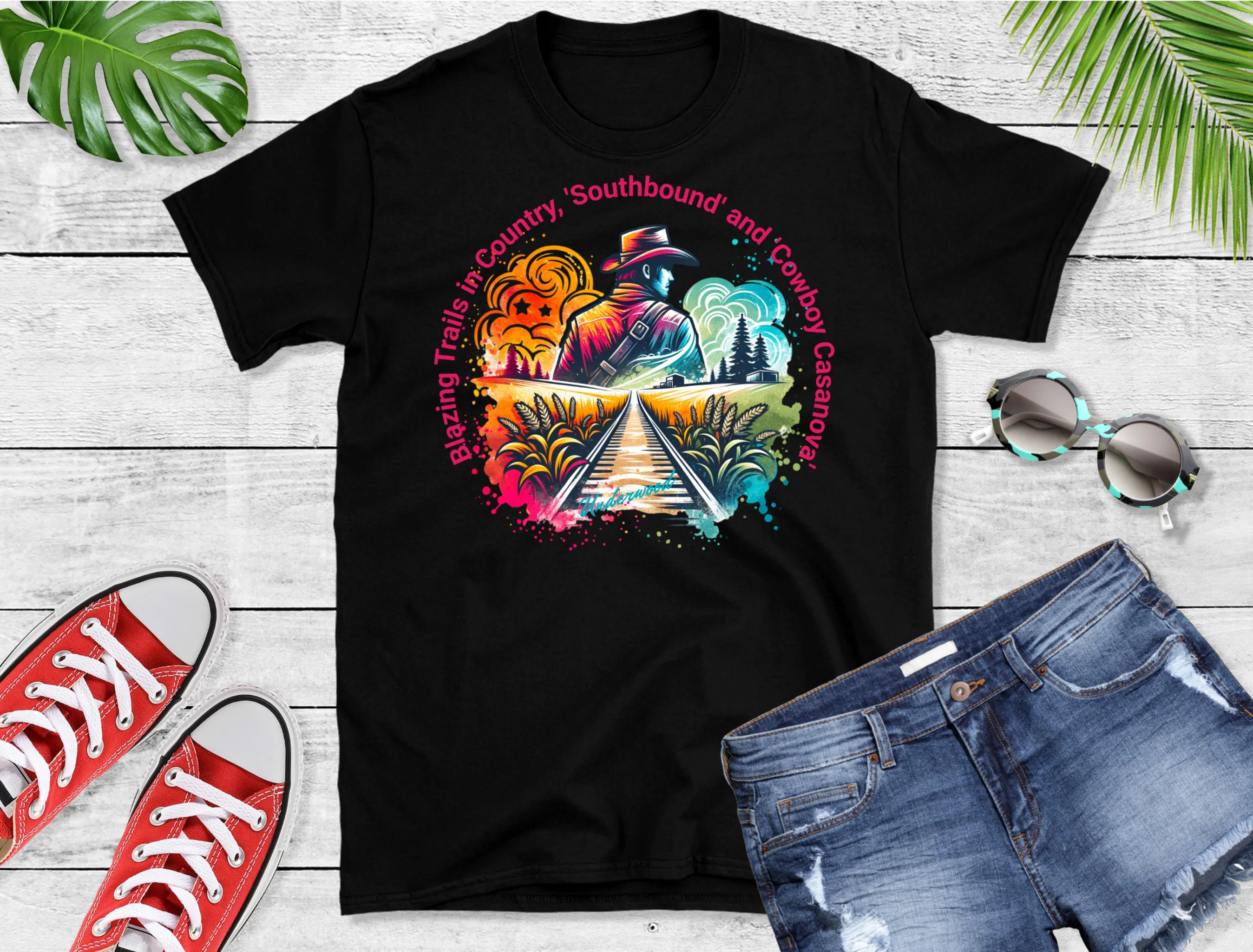 Blazing Trails in Country T Shirt, Western T-shirt, Country Music T-Shirt