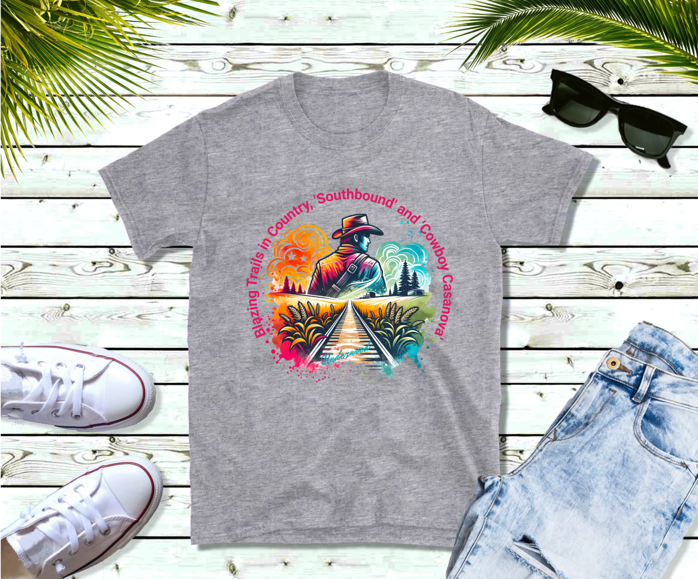 Blazing Trails in Country T Shirt, Western T-shirt, Country Music T-Shirt