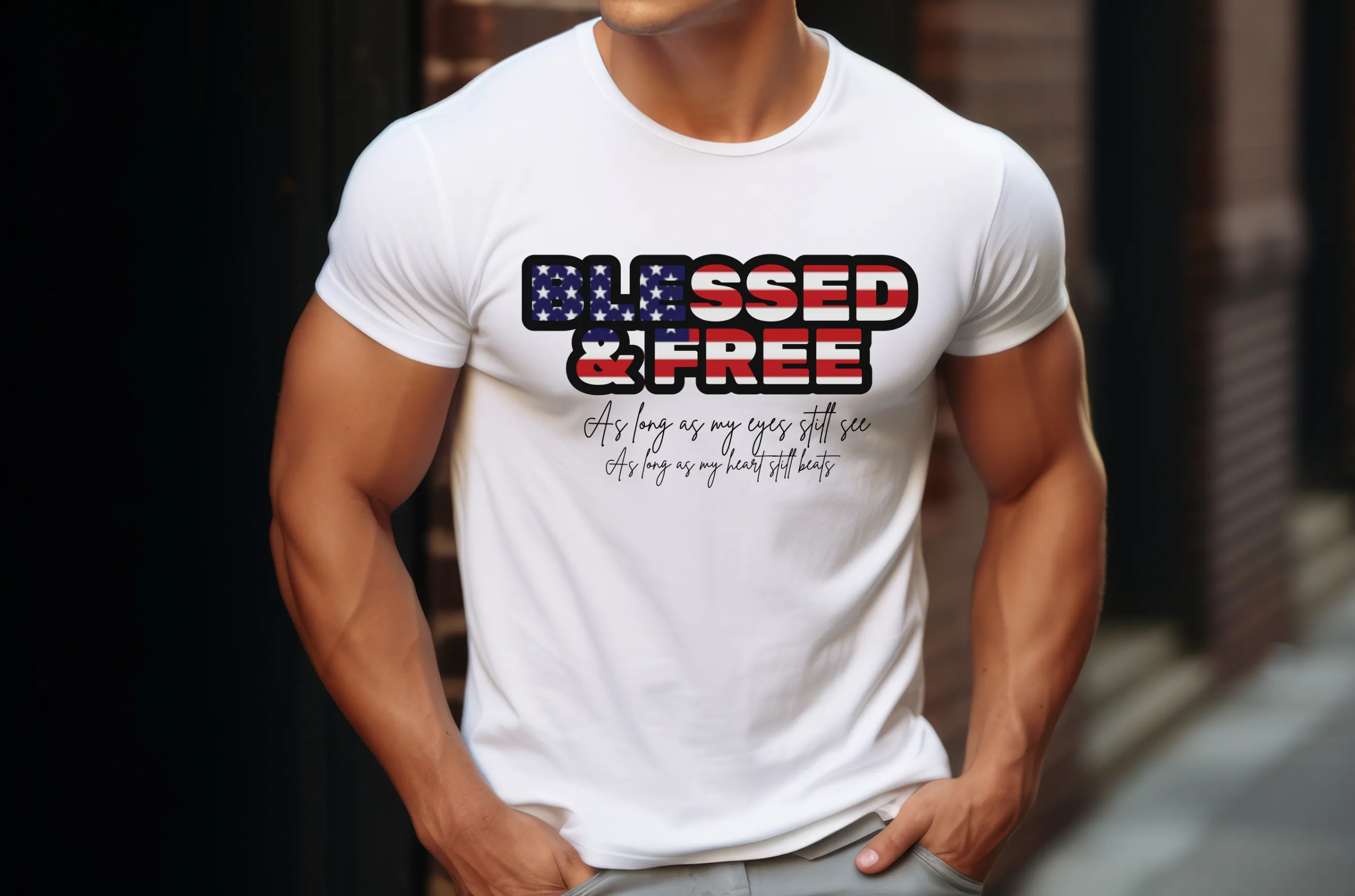 Blessed and Free T-Shirt, Country Music shirt, Western T-shirt, Stars and stripes T-Shirt