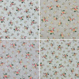 Blooming Bouquets Broderie Anglaise Polycotton Fabric