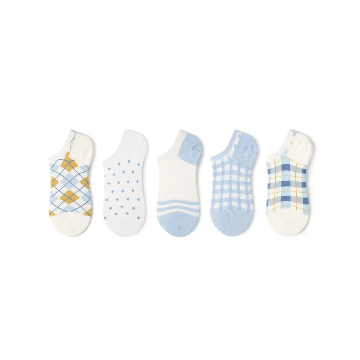 Blue Sky Summer Women 5pcs Ankle Socks Set