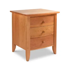 Bow Front 3-Drawer Nightstand