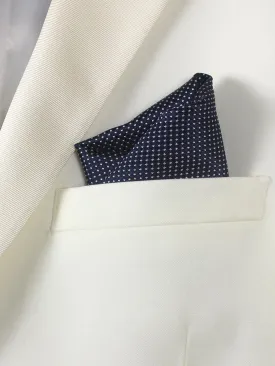 Boy's Pocket Square 20738 Navy Neat