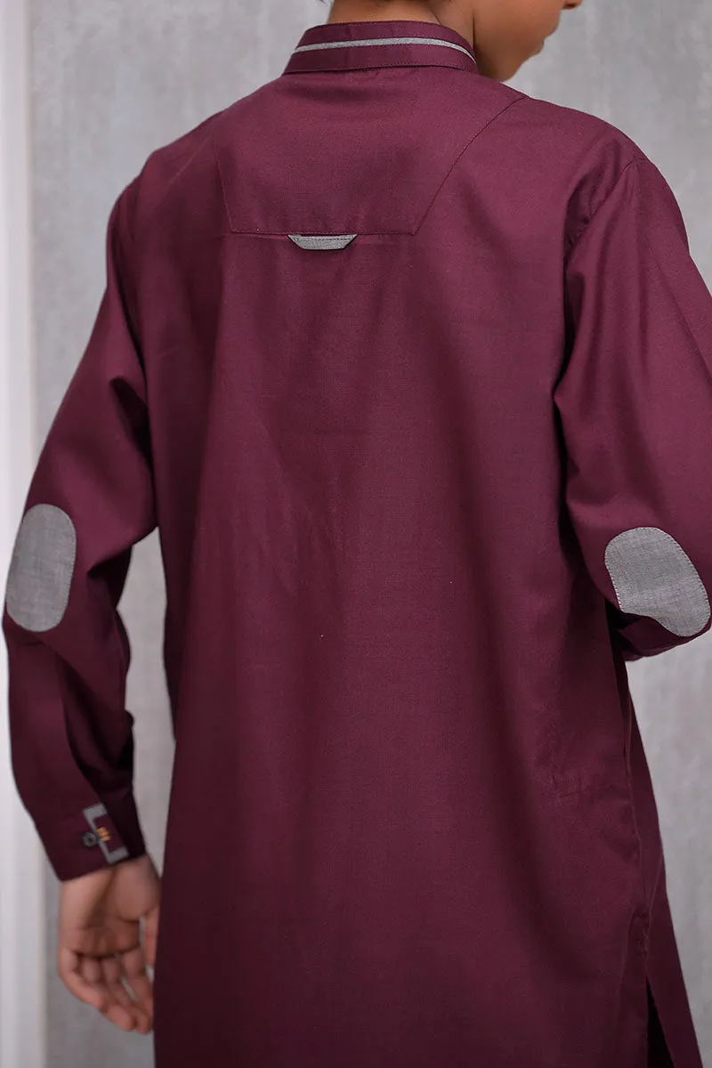 Boys Wash n Wear Kameez Shalwar Maroon