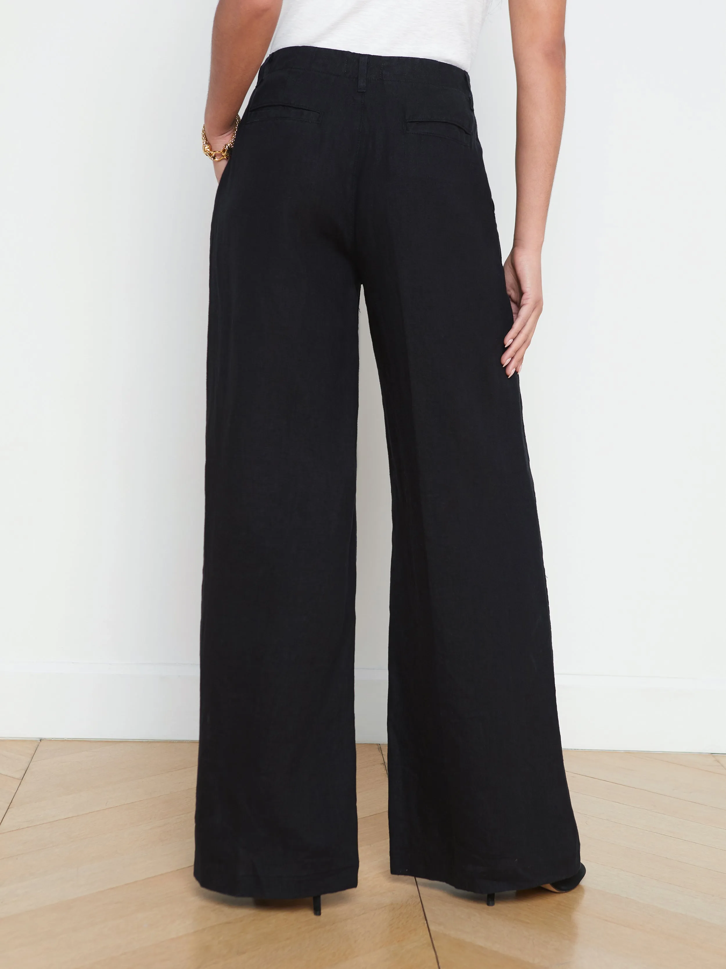 Brie Linen Wide-Leg Pant